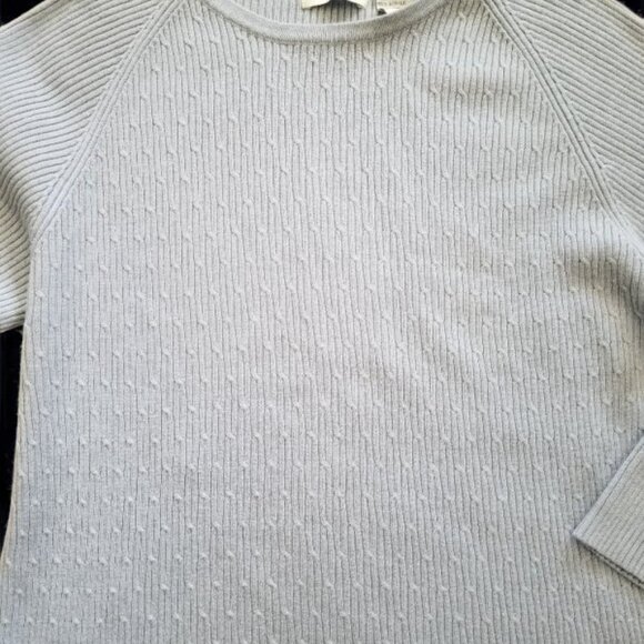 * RICHARDS & JONES Gray Ribbed Long Sleeved Top Ladies LARGE - Picture 4 of 4